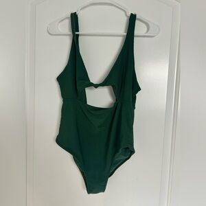 Wanderlust Isla Green Wrap around OnePiece Swimsuit size large